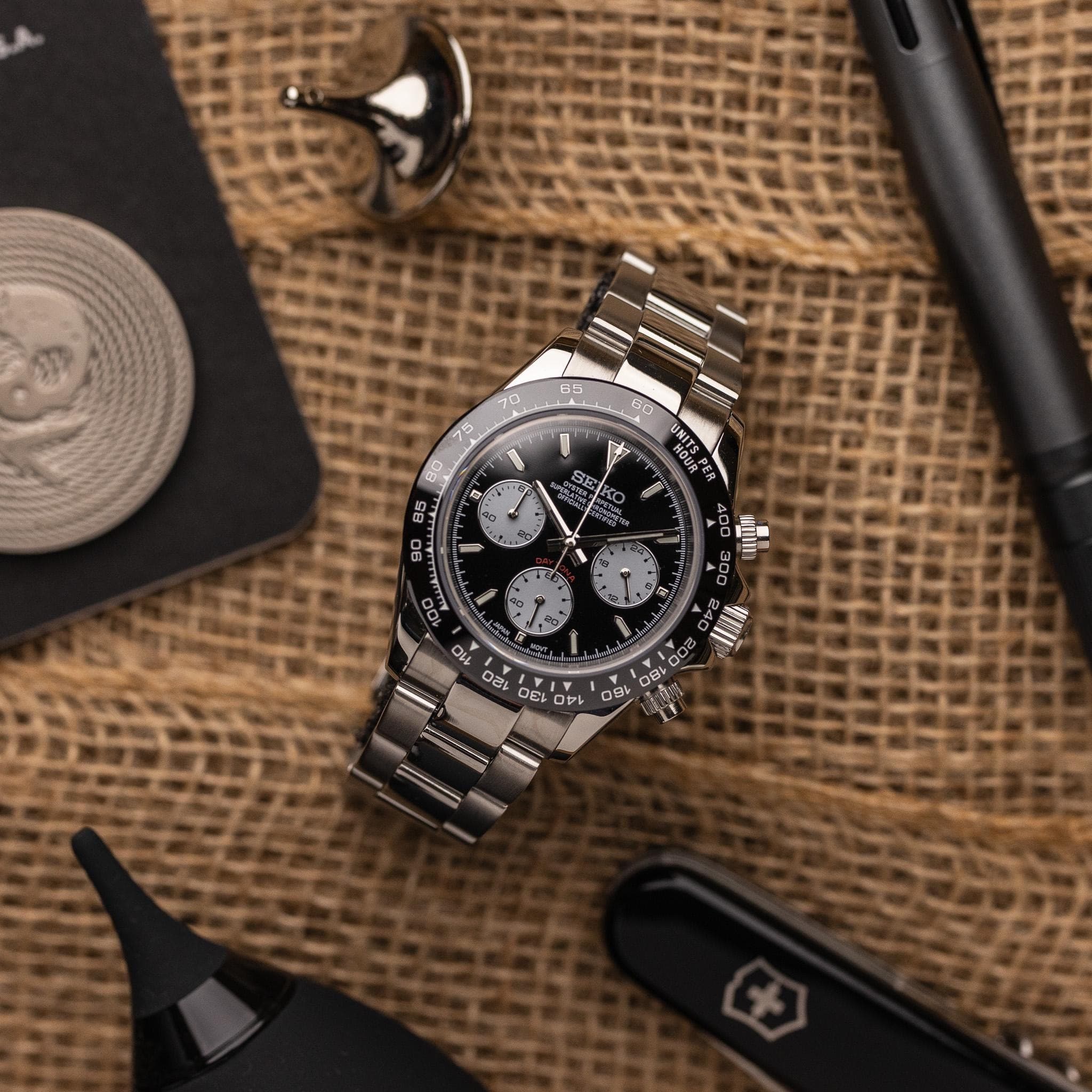 Custom Chronohaus build laid out with tools